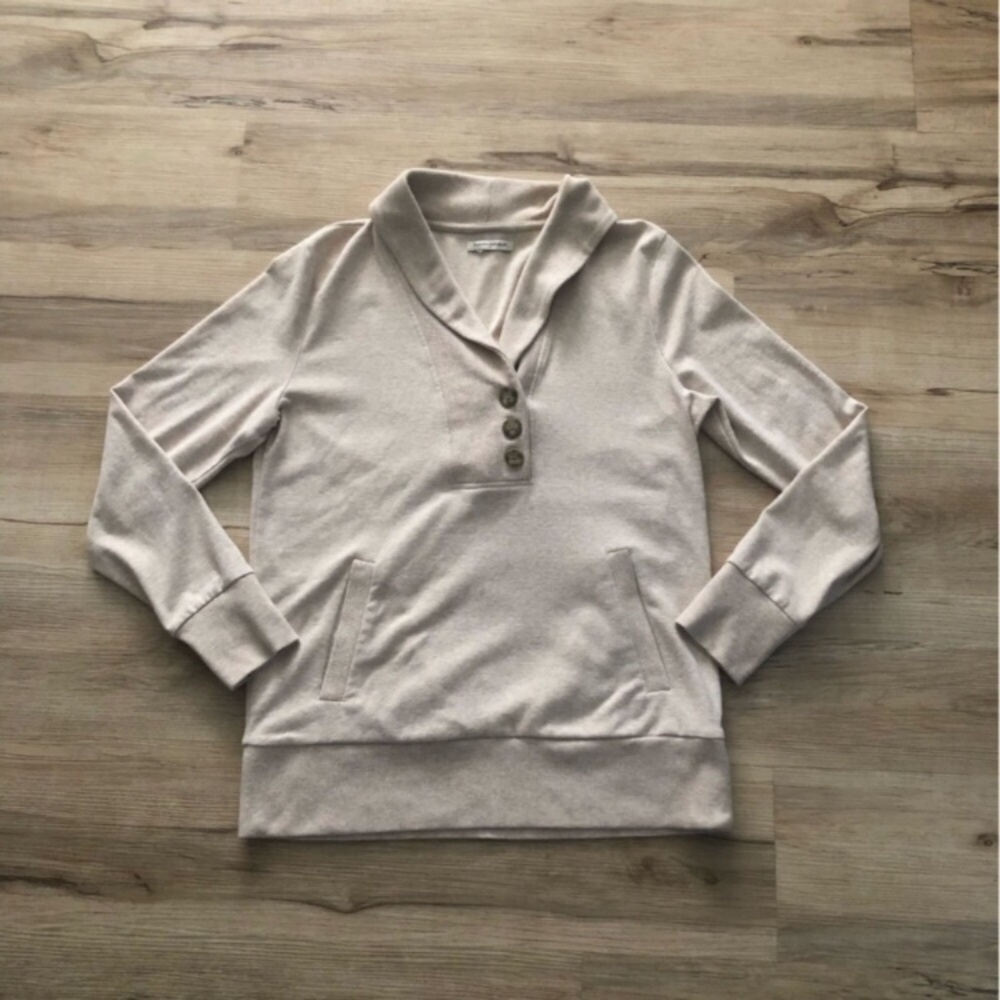 Banana Republic Beige Ribbed Sweater